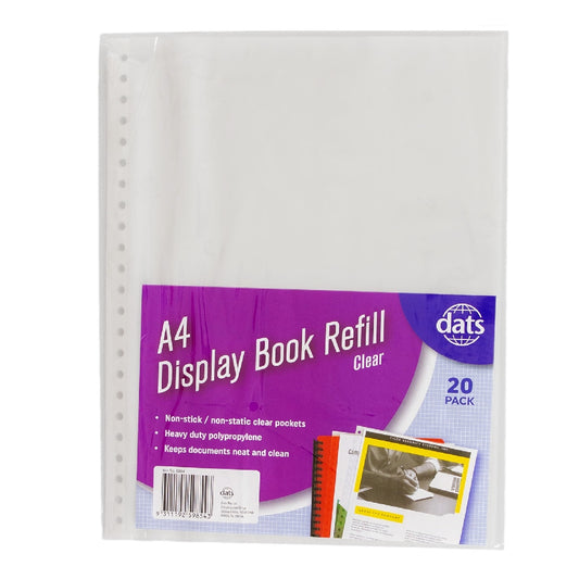 DISPLAY BOOK REFILL A4 20PK