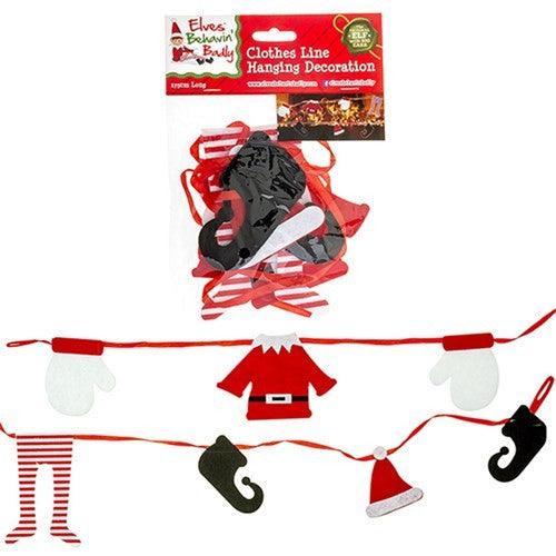 Christmas Elves Behaving Badly Elf Clothing Line Small 1.75m