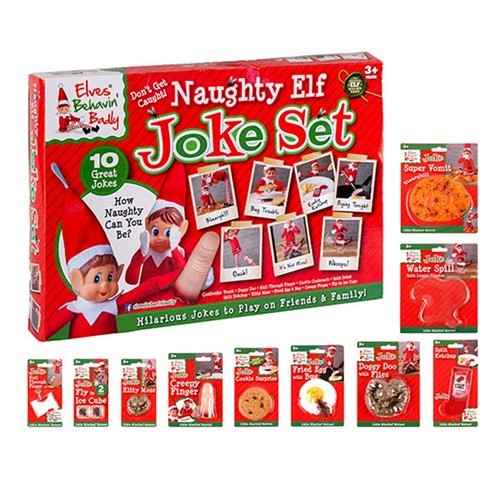 Christmas Elves Behaving Badly Naughty Jokes Pranks Set 10pc