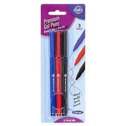 Pen Gel Premium 3pk Mixed