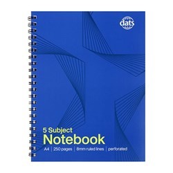 Notebook Basic Card Cover A4 5 Subject 250pg P7.1 Fsc Mix