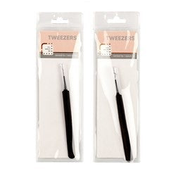 Beauty Tweezer 12cm 2 Asst - Curve/Oblique