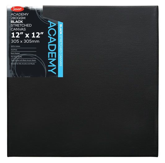 Jasart Black Thin Edge Canvas 12X12Inch Fsc Mix Credit