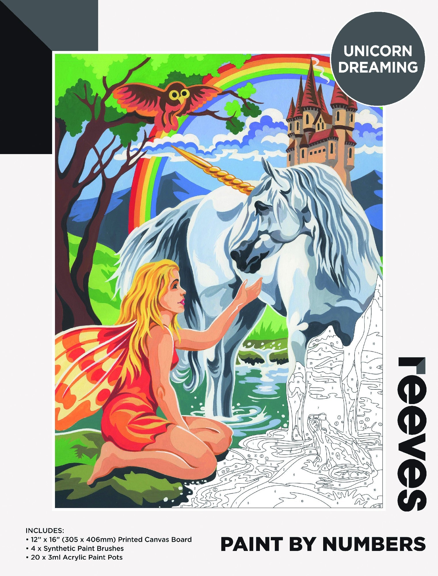 Reeves Paint By Numbers 12X16INCH UNICORN DREAMING