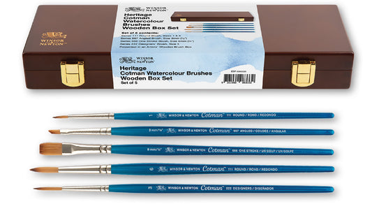 WN COTMAN BRUSH HERITAGE WOODEN  BOX