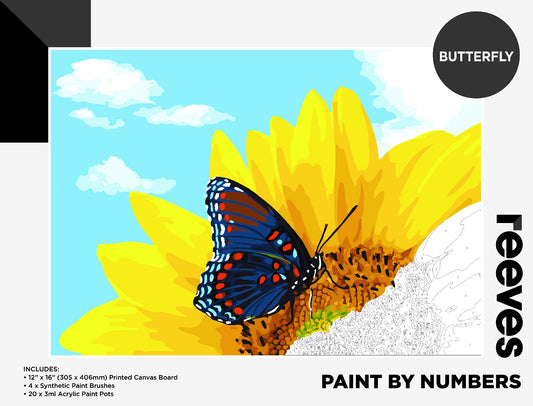 Reeves Paint By Numbers 12X16INCH BUTTERFLY