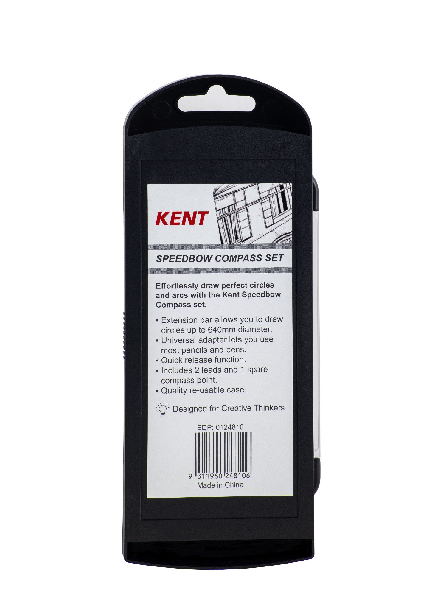 KENT #8004 COMPASS SET BLK/RED