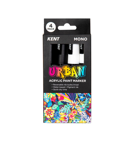 Kent Urban Paint Marker Mono Pk 4