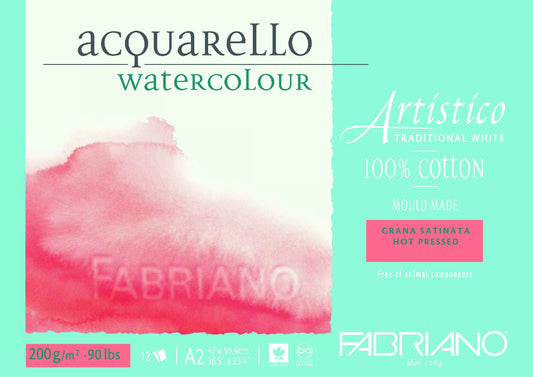 Fabriano Artistico Wc Pad 200Gsm A2 Smooth 12 Sht