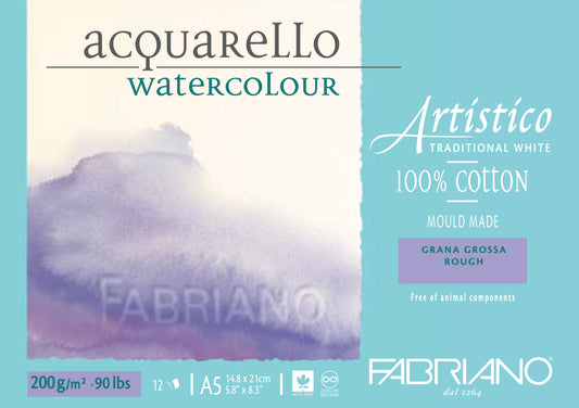 Fabriano Artistico Wc Pad 200Gsm A5 Rough 12 Sht