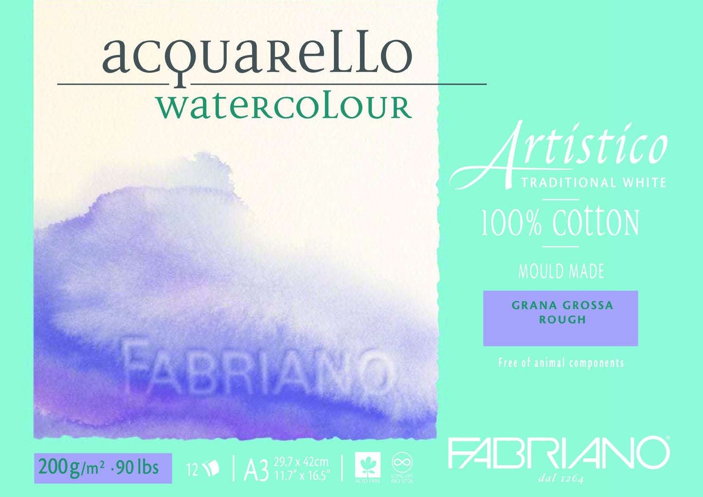 Fabriano Artistico Wc Pad 200Gsm A3 Rough 12 Sht
