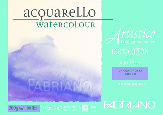 Fabriano Artistico Wc Pad 200Gsm A3 Rough 12 Sht