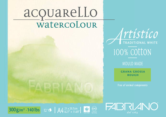 Fabriano Artistico Wc Pad 300Gsm A4 Rough 12 Sht