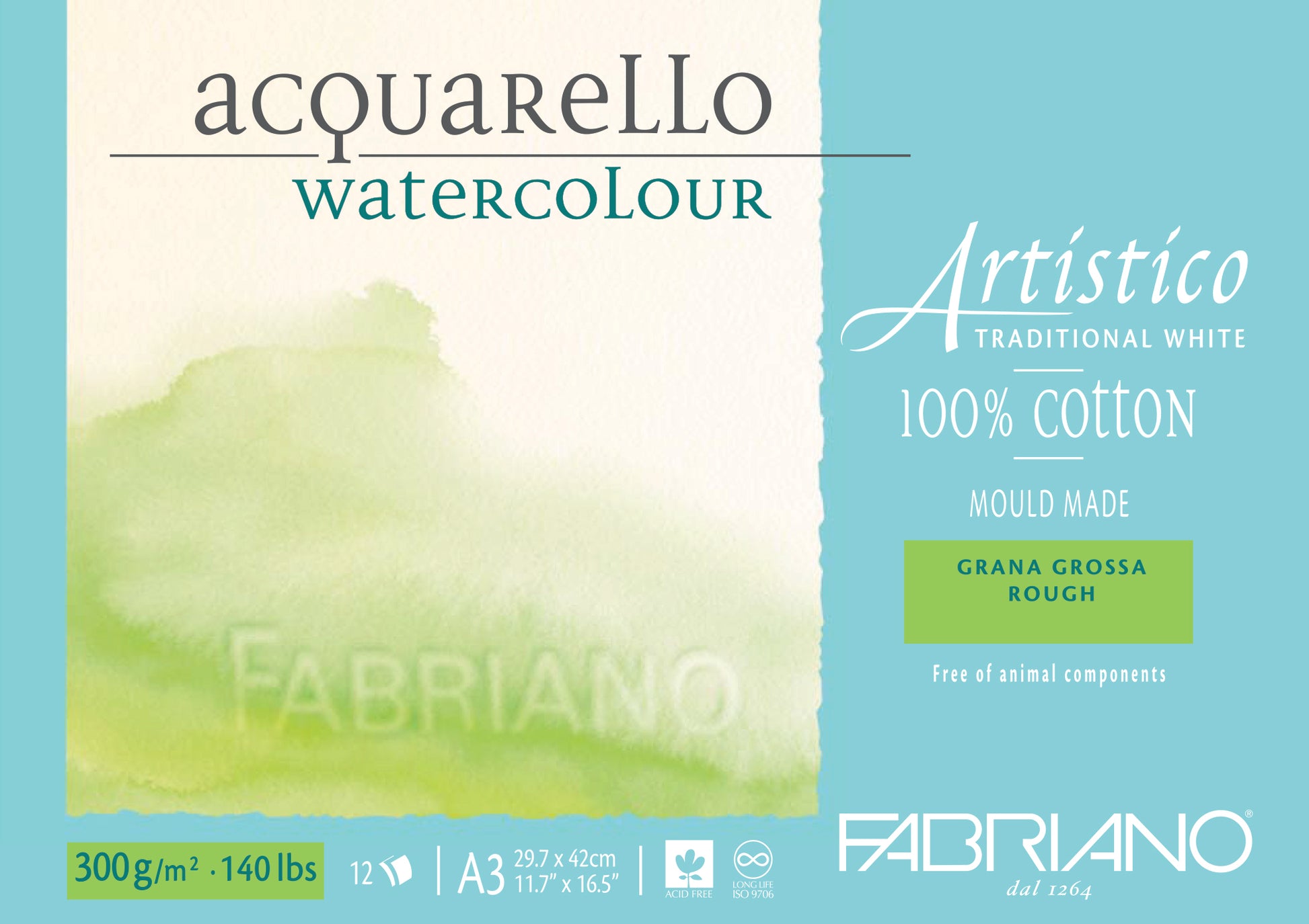 Fabriano Artistico Wc Pad 300Gsm A3 Rough 12 Sht