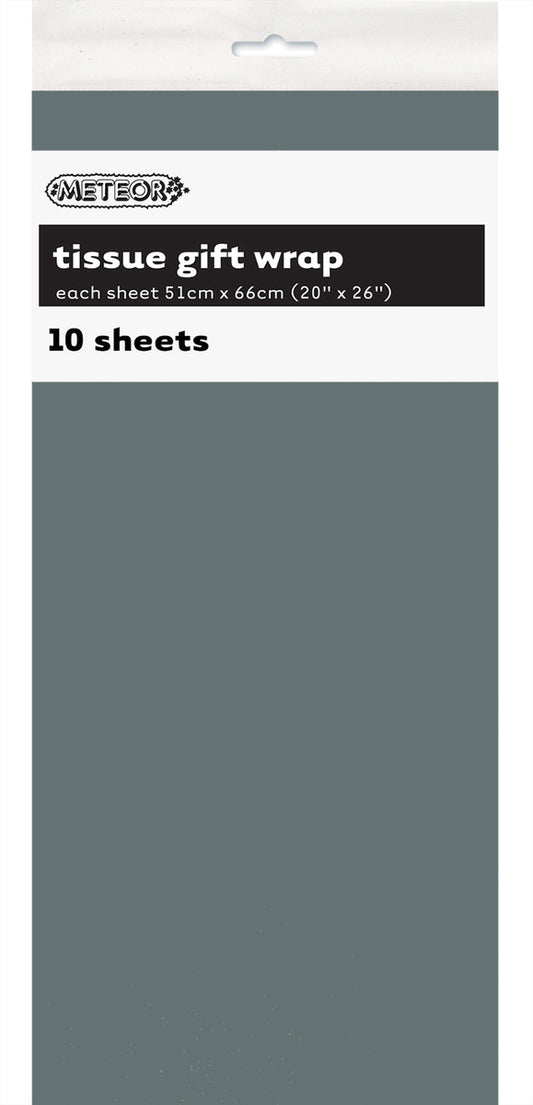 Tissue Paper 51x66cm 10pk - Silver