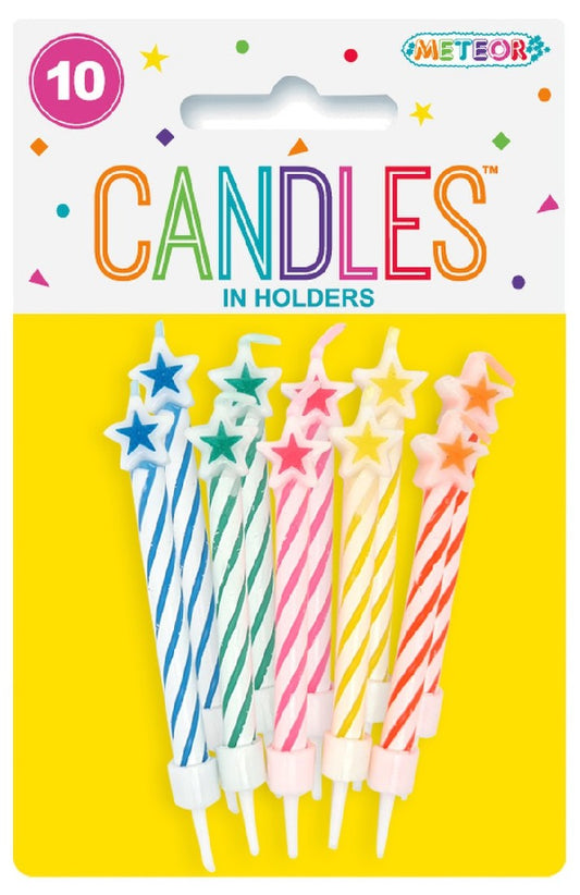 STAR SHAPED CANDLES 10 PK