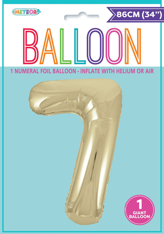 Giant Number Balloon 86cm -  Champagne Gold 7