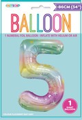 Balloon Giant Number 86cm - Pastel Rainbow #5