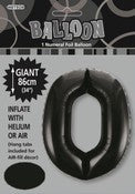 Balloon Giant Number 86cm - Black #0