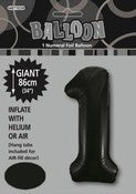 Balloon Giant Number 86cm - Black #1