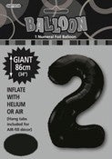 Balloon Giant Number 86cm - Black #2