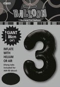 Balloon Giant Number 86cm - Black #3