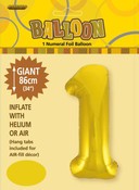 Balloon Giant Number 86cm - Gold #1