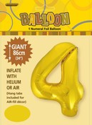 Balloon Giant Number 86cm - Gold #4