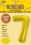 Balloon Giant Number 86cm - Gold #7