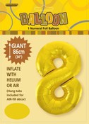 Balloon Giant Number 86cm - Gold #8