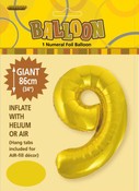 Balloon Giant Number 86cm - Gold #9