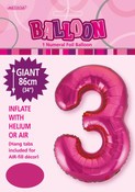 Balloon Giant Number 86cm - Hot Pink #3