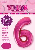 Balloon Giant Number 86cm - Hot Pink #6