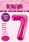 BALLOON GIANT NUMERAL 86cm - HOT PINK #7