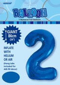 Balloon Giant Number 86cm - Royal Blue #2