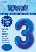 Balloon Giant Number 86cm - Royal Blue #3