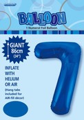 BALLOON GIANT NUMERAL 86cm - ROYAL BLUE #7