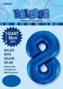 BALLOON GIANT NUMERAL 86cm - ROYAL BLUE #8