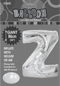 Giant Balloon Foil Alphabet 86cm Silver Z