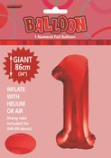 Balloon Giant Number 86cm - Red #1