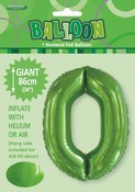 Balloon Giant Number 86cm - Lime Green #0