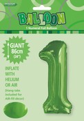 Balloon Giant Number 86cm - Lime Green #1