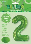 Balloon Giant Number 86cm - Lime Green #2