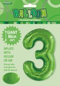 Balloon Giant Number 86cm - Lime Green #3