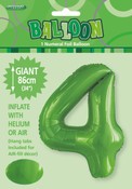 Balloon Giant Number 86cm - Lime Green #4