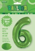 Balloon Giant Number 86cm - Lime Green #6