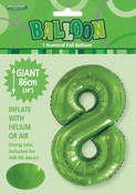 Balloon Giant Number 86cm - Lime Green #8