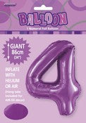 Balloon Giant Number 86cm - Pretty Purple #4