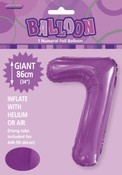 Balloon Giant Number 86cm - Pretty Purple #7