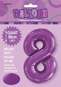 Balloon Giant Number 86cm - Pretty Purple #8